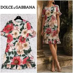DOLCE & GABBANA パイナップル柄 ピンク ワンピース 36 - メルカリ