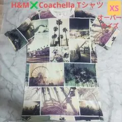 美品✨H&M✖Coachella 総柄 フォト 風景写真 T シャツ　Ｍ