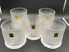 【未使用】カガミクリスタル　ロックグラス 5客セット