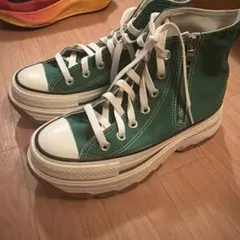 ★完売CONVERSE オールスター ハイカット グリーントレックウエーブ 厚底