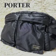 PORTER ポーター タンカー ウエストバッグ 2ポケット ブラック 黒