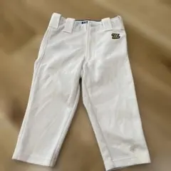 ZETT ホワイト 練習着 ストレートパンツ　キッズ