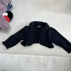 プティマイン　黒襟付きボレロ　カーディガン　ニット　70 女の子