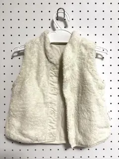 クリーム色 フリース ベビーベスト