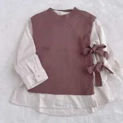 110 100 petitmain プティマイン　トップス　チュニック　長袖