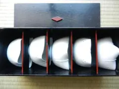 ★小石原焼　小鉢5点セット　箱付き　ホワイト 陶器 朝倉　福岡★のサムネイル