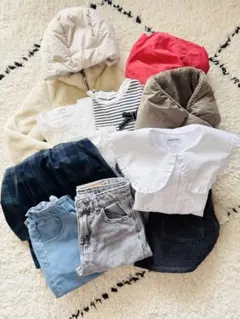 子供服　まとめ売り　女の子　ダウンコート　130 140 ブラウス　デニム