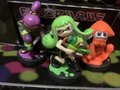 限定amiibo３点　グリーンガール　パープルボーイ　オレンジイカ　（アミーボ）