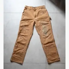 あ*様 カーハート ダブルニー ペインターパンツ ブラウン USA製 W30L3