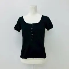 【a0747】ポールスミス 美品 カシミヤTシャツ ブラック M 半袖のサムネイル