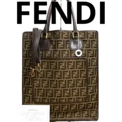 希少　FENDI フェンディ　トートバッグ　ズッカ　ゴールド　ハンドバッグのサムネイル