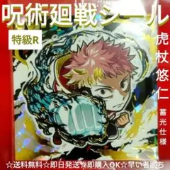 【未開封！✨蓄光仕様】 呪術廻戦ウエハースシール1 初段 虎杖悠仁 特級レア