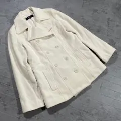 【OZOC】オゾック（38）アンゴラ 総柄 シンプル チェスターPコート