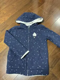 メゾピアノジュニア　M 158 リバーシブルジャンバー　ネイビー 星柄 ボア