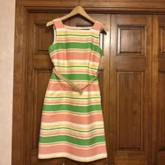 Brooks Brothers ノースリーブワンピース マルチカラー