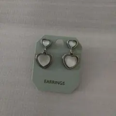 シルバー ハート型 イヤリング