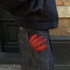 archive red genuine leather globe イタリア製