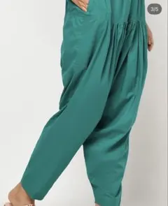 美品　ヨガ　インド　サルエルパンツ グリーン　アラジンパンツ