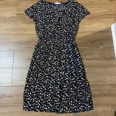 プリーツ　花柄　ワンピース　二次会　サイズ40 Ｌサイズ