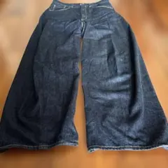 LESAGE ダークデニム ワイドレッグパンツ