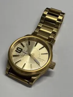DIESEL ゴールド　クォーツ腕時計　アナログ　DZ-1761 中古稼働品