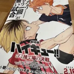 劇場版 ハイキュー ゴミ捨て場の決戦 B1サイズ 映画 販促 ポスター ①
