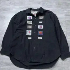 CA C'EST CA パッチワーク 長袖シャツ 黒　PINKHOUSE好きに