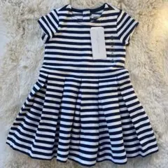 【新品】ラルフローレン　ストライプ半袖ワンピース 12M/80cm