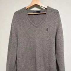 Polo by Ralph Lauren グレー Vネックセーター M