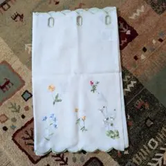 花柄刺繍カフェカーテン　おまとめお安く　110✕45