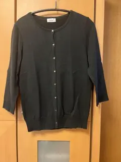 Nolley's ブラック カーディガン 五分袖