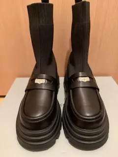 VIVIAN by tomoka厚底コインローファーニットブーツ ZOZO限定L