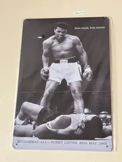 Muhammad Ali vs Sonny Liston ブリキ看板