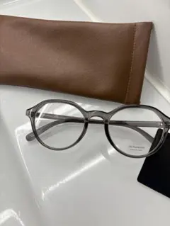 hinari クリアレンズメガネ グレー　新品未使用タグ付き　伊達メガネ