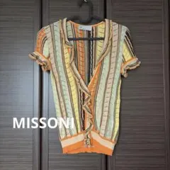 春夏　美品ミッソーニ　MISSONI 半袖カーディガン 40のサムネイル