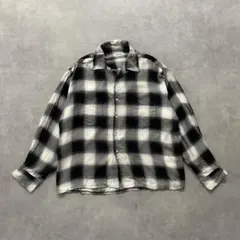 GENERAL チェックシャツ 長袖シャツ モノトーンDF38