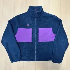 ACG NIKE ナイキ　フリースジャケット　xsサイズ　黒紫　大きめ