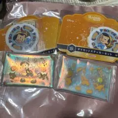 ディズニーピノキオ一番くじダイカットステッカーセット、マルチケース 各2