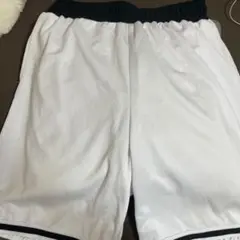 ホワイトメッシュバスケットボールパンツ
