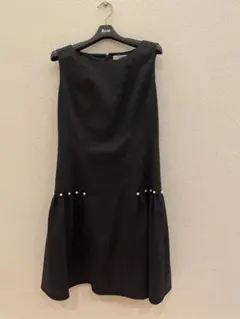 ルネ Rene リネンパールワンピース 34 ネイビー - メルカリ