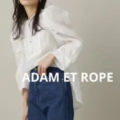 ADAM ET ROPE アダムエロペ　フォルムスリーブブザムブラウス　洗えるのサムネイル