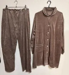 最終値下げ⭐️ブラウン フリース マタニティ　パジャマセット　L〜LLサイズ