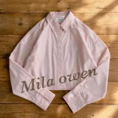 Mila owen 2025SS イージーケアクロップド釦ダウンシャツ