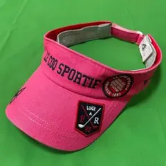 ●ルコックスポルティフゴルフ●サンバイザー ピンク系 ゴルフ 赤系 キャップ系のサムネイル