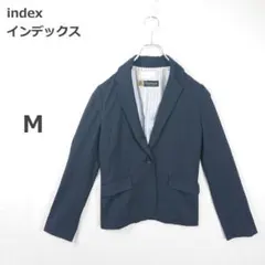 【クロッシング】index テーラードジャケット オフィス カジュアル 紺 Mのサムネイル