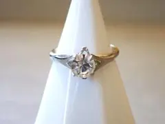 Vintage Silver jewelry オーバルカット ストーン リングのサムネイル