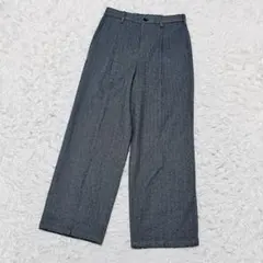 【ジーユー】❣️起毛バギースラックス❣️リラックス ストレートパンツ グレー S