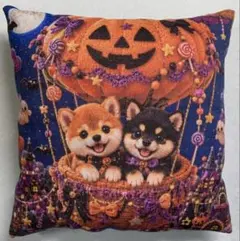 ハロウィン パネル生地わんちゃん　ミニクッション ハンドメイド