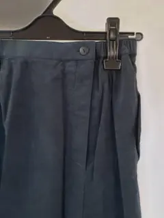 レディース　古着　ひざ丈　スカート　グレーブルー　ミモレ丈　BM-19
