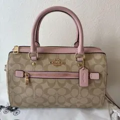 新品未使用COACH コーチ シグネチャー ショルダーバッグ ピンクハンドバッグのサムネイル